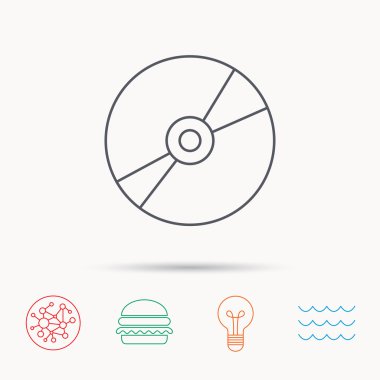 CD veya Dvd simgesini. Multimedya işareti.