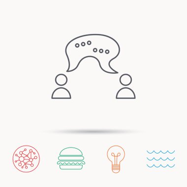 Sohbet simgesi. Yorum mesaj işareti.