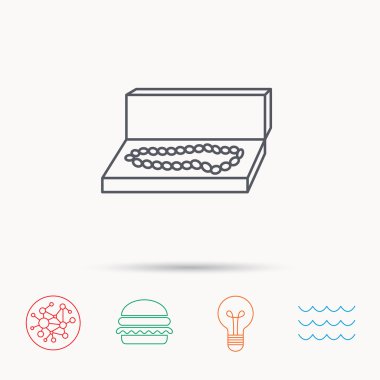 Mücevher kutusu simgesi. Lüks değerli işareti.