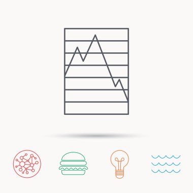 Grafik simgesini. Grafik diyagramı işareti.