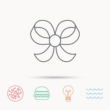 Yay simgesi. Hediye yay-mil işareti.