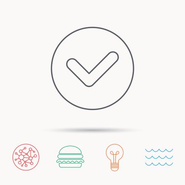 Onay simgesi onaylayın. Daire oturum açma kene.