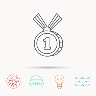 Altın Madalya Ödülü simgesi. İlk yer işareti.