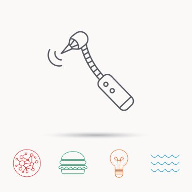 Delme aracı simgesi. Diş sözlü bur işareti.