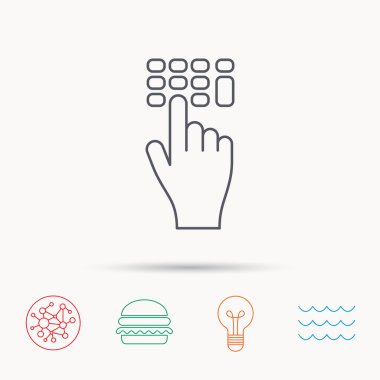 PIN kodu simgesini girin. İşaretçi işaret'i tıklatın.