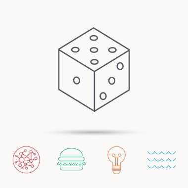 Zar simgesi. Casino oyun aracı işareti.