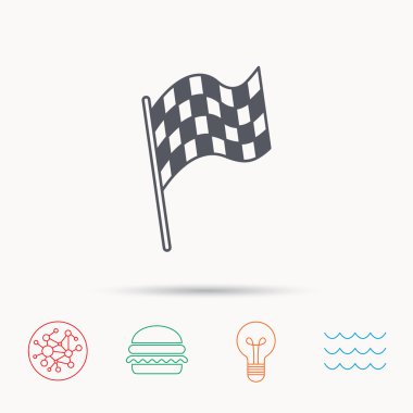 Bayrak simgesini bitirmek. Başlangıç yarış işareti.