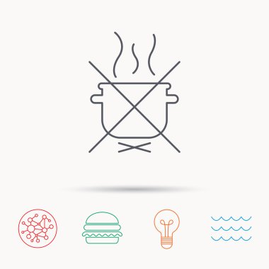 Kaynayan tencere simgesi. Su işareti kaynatın değil.