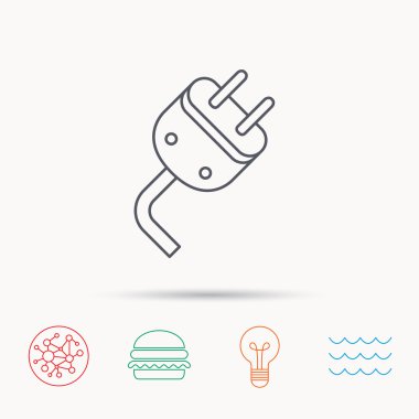 Elektrik fişi simgesi. Elektrik güç işareti.