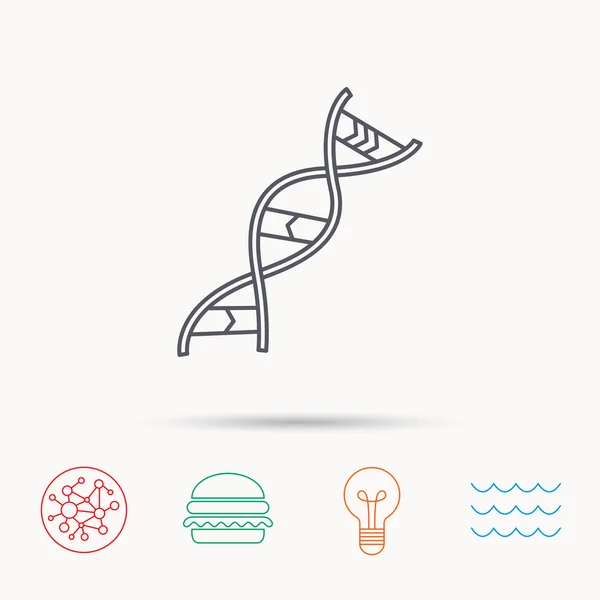 DNA simgesi. Genetik yapısı işareti. — Stok Vektör