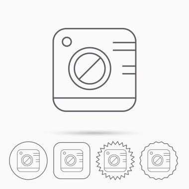 Vintage Fotoğraf kamera simgesi. Fotoğraf işareti.