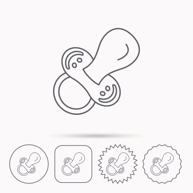 Emzik simgesi. Meme ucu veya dummy işareti.