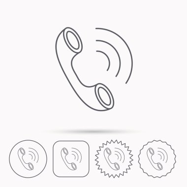 Telefon simgesi. Çağrı işareti.