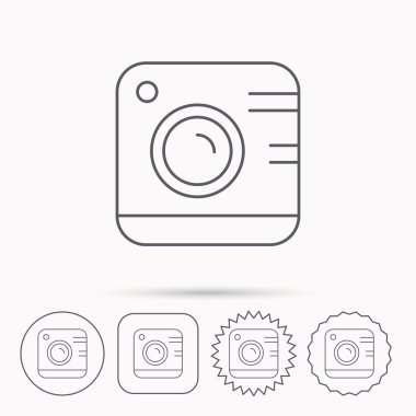 Vintage Fotoğraf kamera simgesi. Fotoğraf işareti.