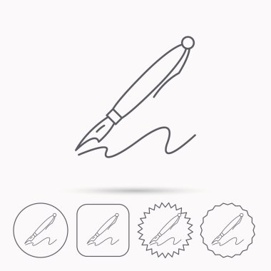 Kalem simgesi. Yazma aracı işareti.