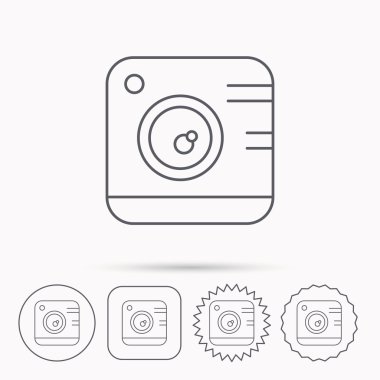 Vintage Fotoğraf kamera simgesi. Fotoğraf işareti.