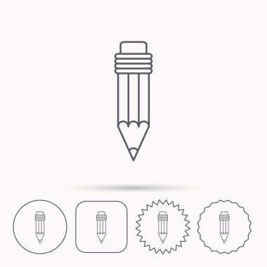 Kurşun kalem simgesini. Çizim aracı işareti.