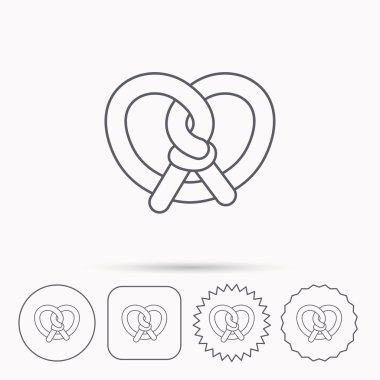 Tuzlu kraker simgesi. Unlu gıda işareti.