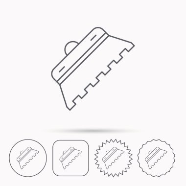 Mala kiremit simgesi. Spatula onarım aracı işareti.