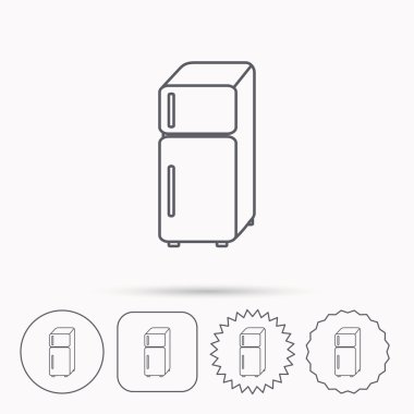 Buzdolabı simgesi. Buzdolabı işareti.