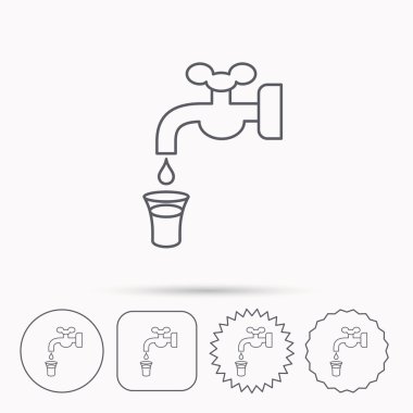 Su simge kaydetmek. Damla işaretiyle vinç.