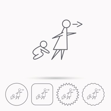 Katılımsız bebek simgesi. İşareti Bebek Bakımı.