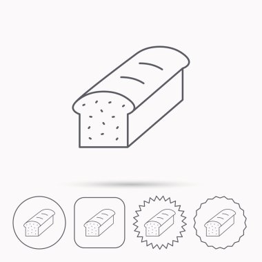 Tost simgesi. Dilimlenmiş ekmek işareti.