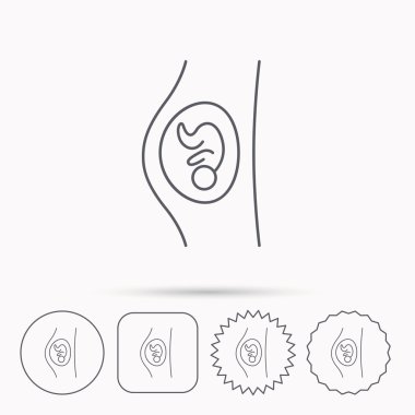 Gebelik simgesi. Tıbbi genecology işareti.