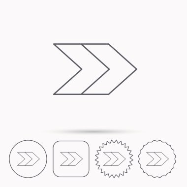 Sağ ok simgesi. İleri işareti.