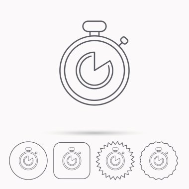 Zamanlayıcı simgesi. Kronometre işareti.