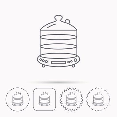 Vapur simgesi. Mutfak elektrikli araç işareti.