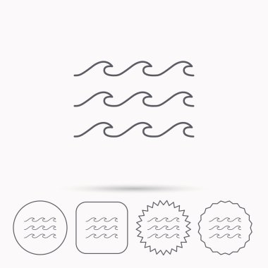 Dalgalar simgesi. Deniz akan işareti.