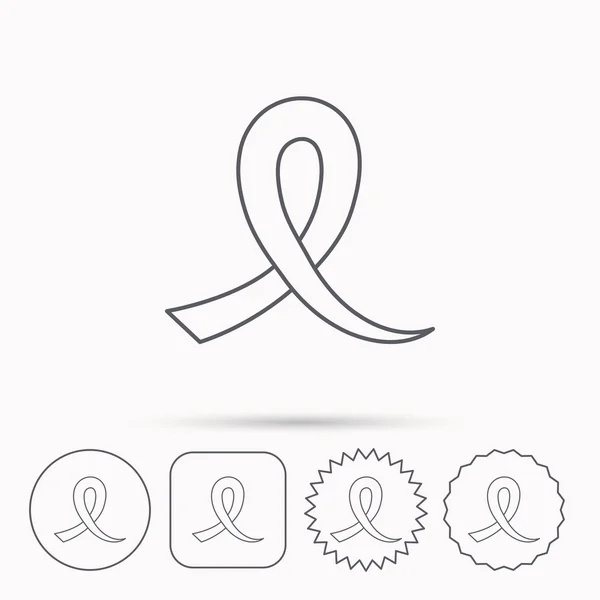 Awareness ribbon icon. Oncology sign. — Stock Vector