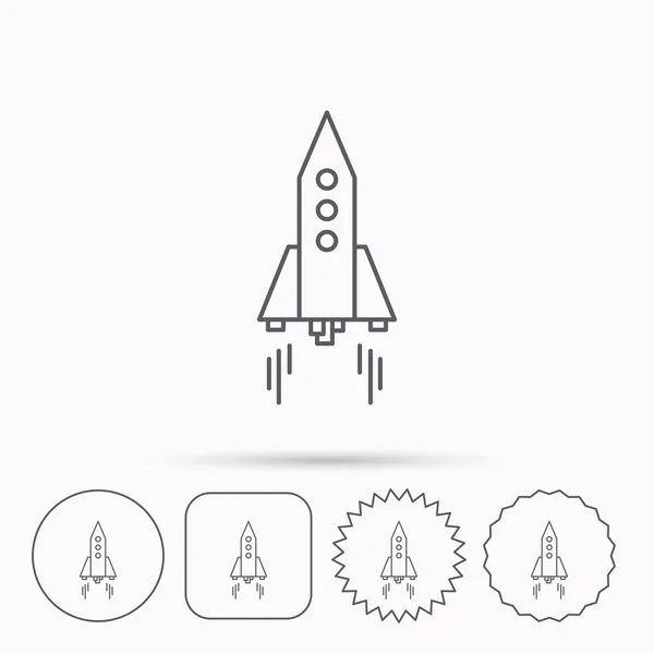Roket simgesi. Başlangıç iş işareti.