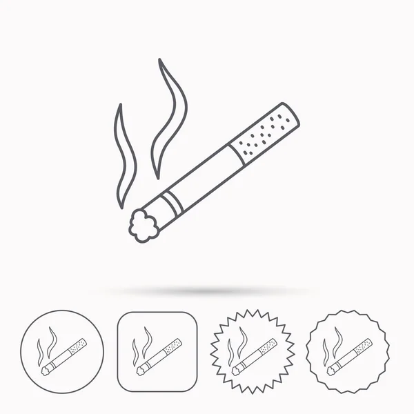 Kouření povoleno ikonu. Ano kouřových znamení. — Stockový vektor