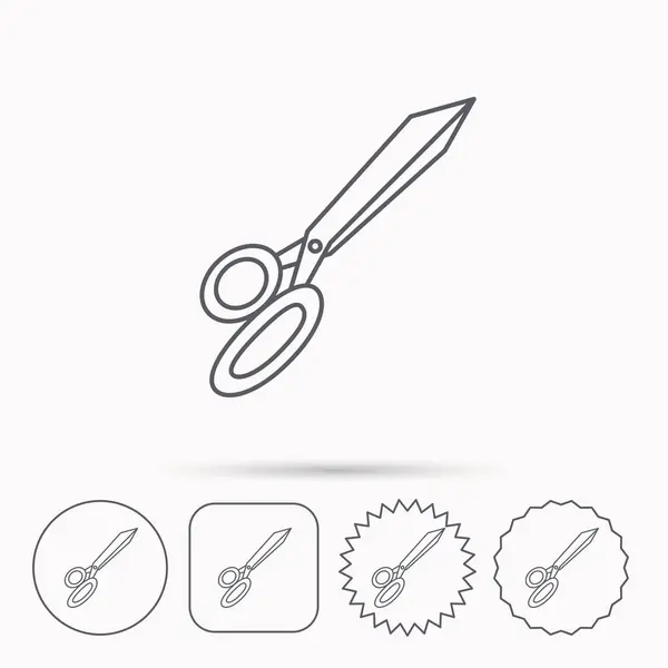 Значок портного с ножницами. Парикмахерская . — стоковый вектор