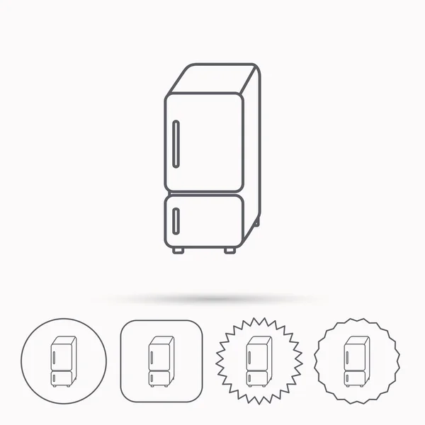 Kühlschrank-Ikone. Kühlschrankschild. — Stockvektor
