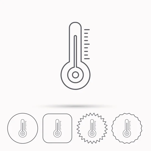 Thermometer icon. Weather temperature sign. — Stock Vector
