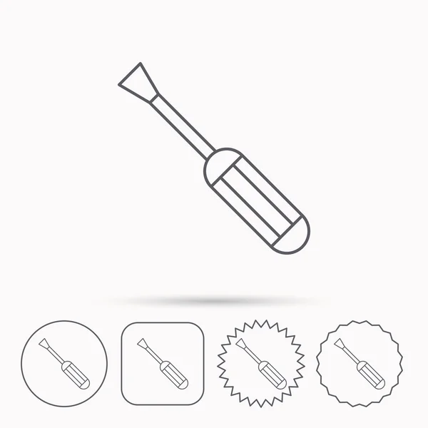 Screwdriver icon. Repair or fix tool sign. — Stock Vector