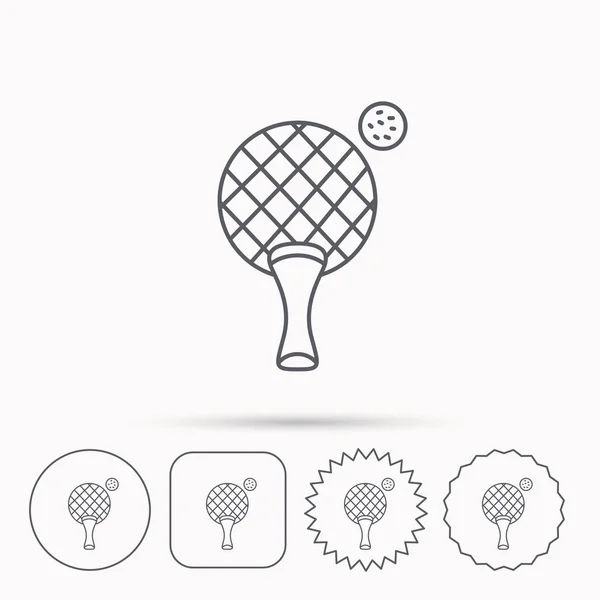 Icône de tennis de table. Ping-pong signe . — Image vectorielle