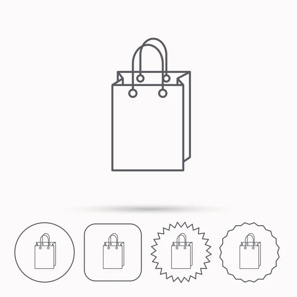 Einkaufstüten-Symbol. Verkauf Handtaschenschild. — Stockvektor