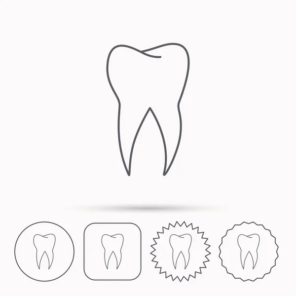 Icono del diente. Signo estomatológico dental . — Archivo Imágenes Vectoriales