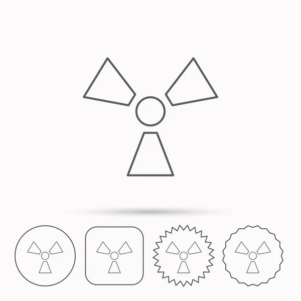 Straling pictogram. Radiologie teken. — Stockvector