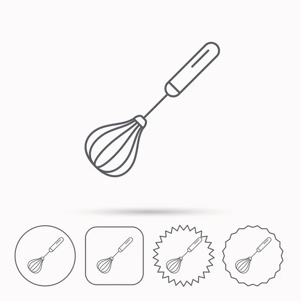 Whisk icon. Kitchen tool sign. — Stock Vector