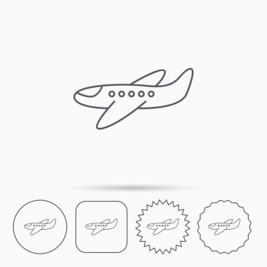 Uçak simgesi. Uçak işareti seyahat.