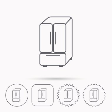 Amerikan buzdolabı simgesi. Buzdolabı işareti.