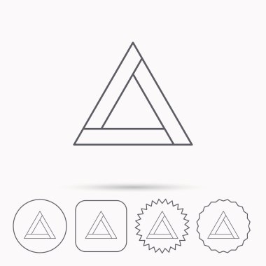 Acil durum işareti simgesi. Uyarı üçgen işareti.