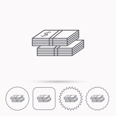 Para simgesi. Dolar para işareti.