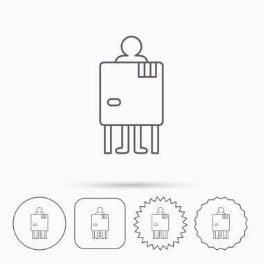 Beach değişen kabin simgesi. İnsan sembolü.