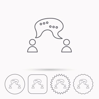 Sohbet simgesi. Yorum mesaj işareti.